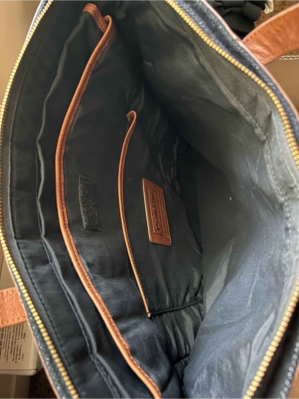Pendleton Leather & Wool Laptop / Messenger Tote - Picture 5 of 10